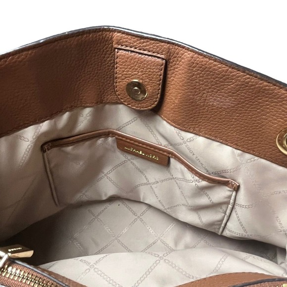 MICHAEL KORS Jet Set Chain Legacy Brown LG Shoulder Handbag Convertible Strap - Picture 12 of 15